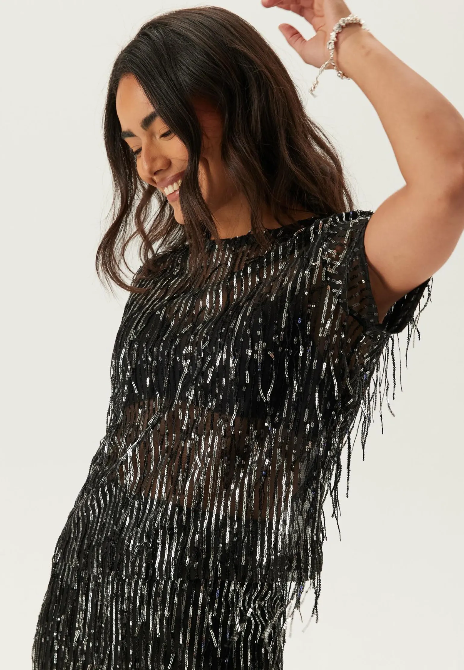 Onlspacy Ss Sequins Top