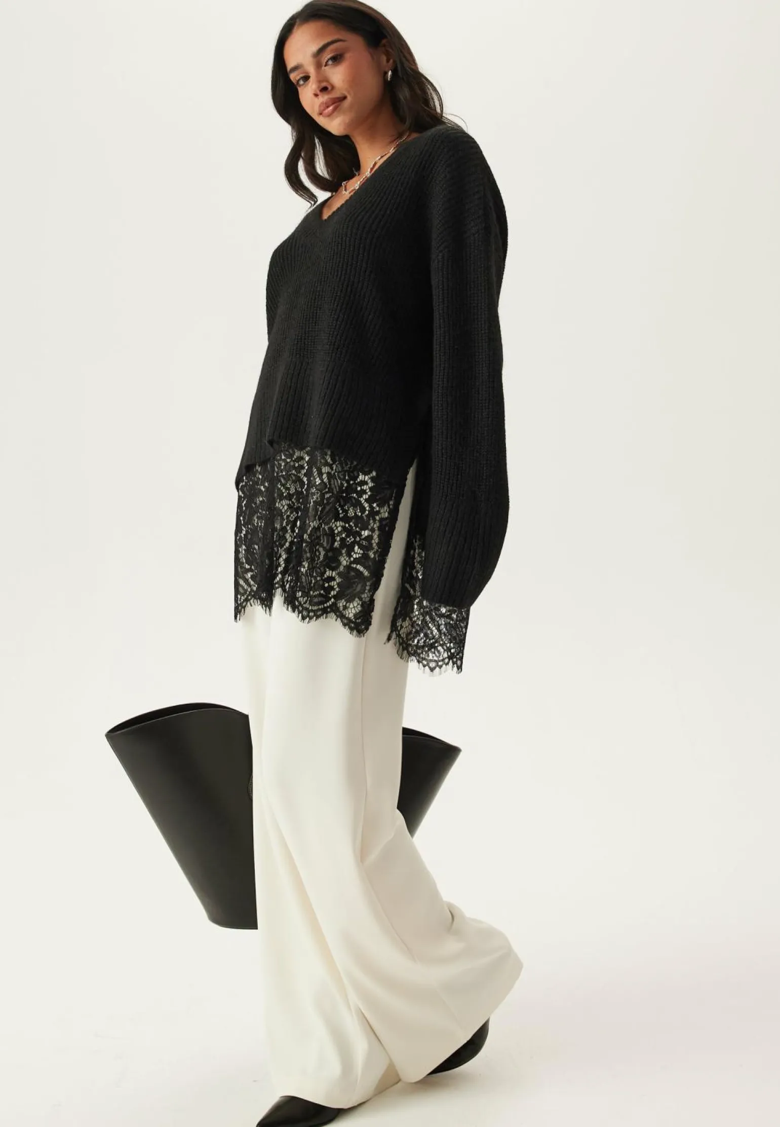 Onlvivia Ls Life V-neck Lace M
