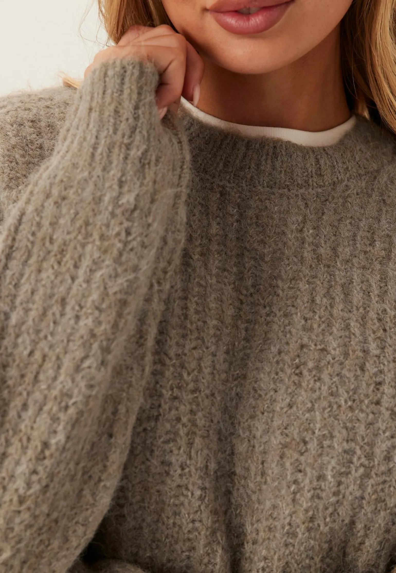 Pccleo Ls O-neck Chunky Knit