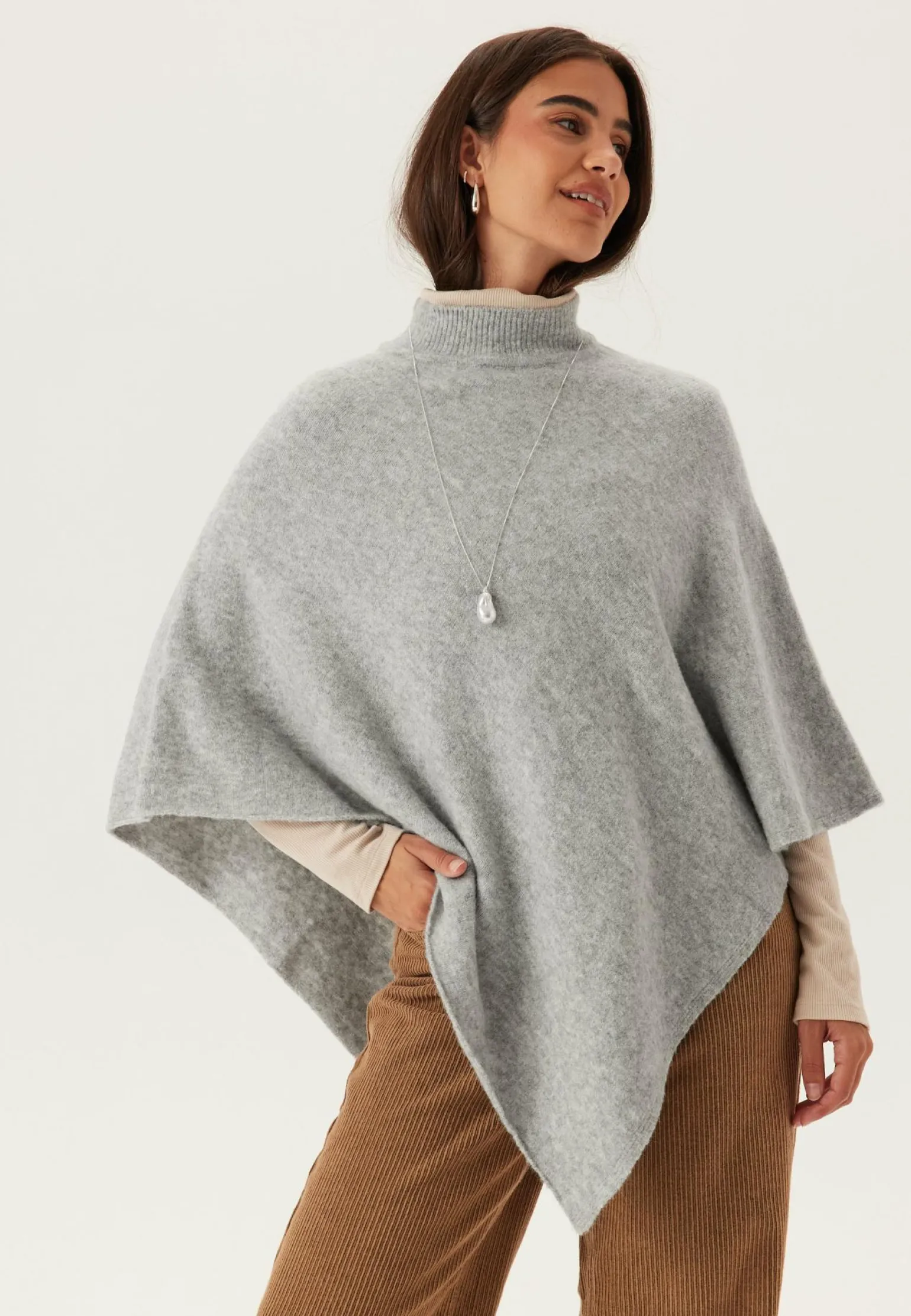 Pcfortuna High Neck Poncho