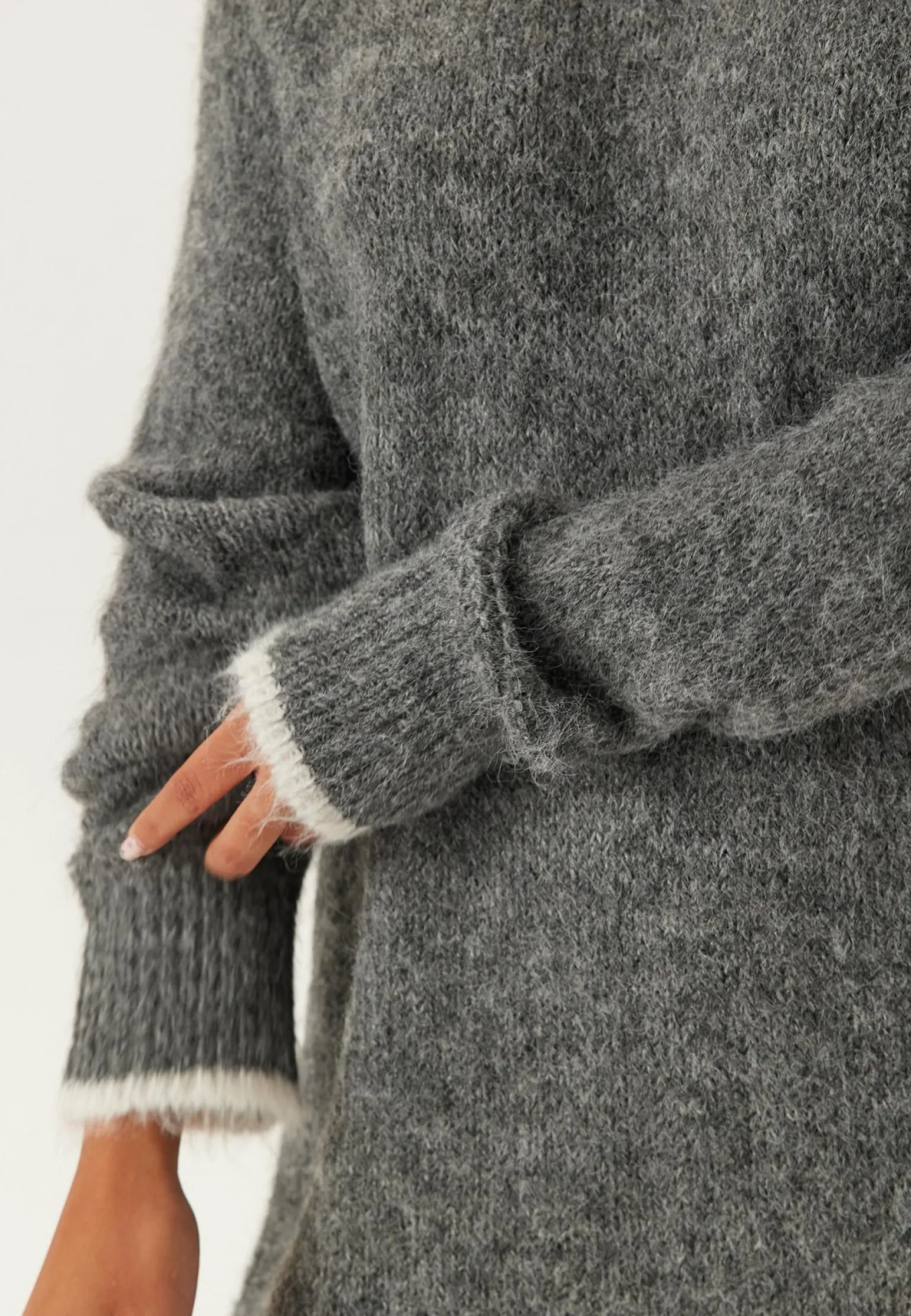 Pcivy Ls Contrast Knit Dress