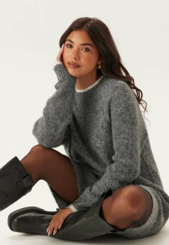 Pcivy Ls Contrast Knit Dress