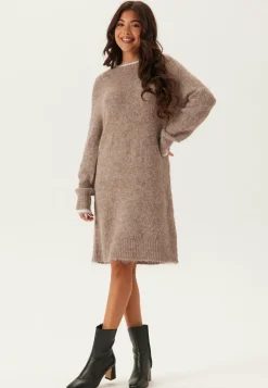 Pcivy Ls Contrast Knit Dress