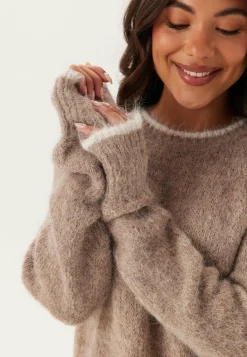 Pcivy Ls Contrast Knit Dress