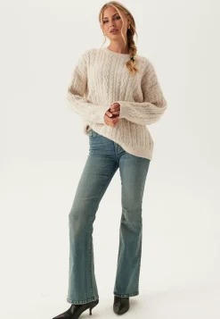 Pcjisa Ls O-neck Long Cabel Knit