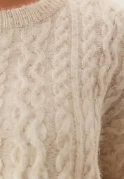 Pcjisa Ls O-neck Long Cabel Knit