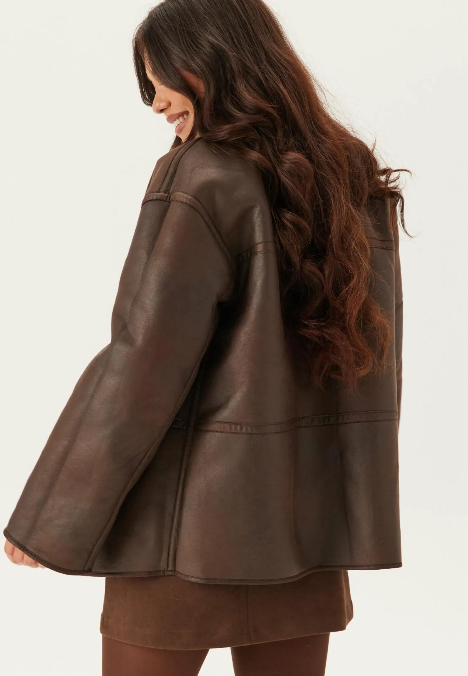 Pcjulie Reversible Teddy Coat