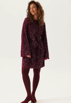 Pckam Ls Deep Back Bow Dress