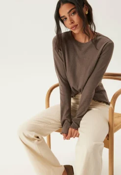 Pcmarie Ls O-neck Poin Top