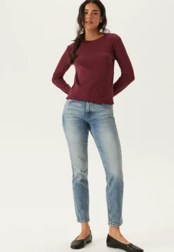Pcmarie Ls O-neck Poin Top