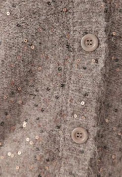 Pcmesva Ls Boxy Sequin Knit Cardigan