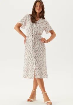 Pcnya Ss V-neck Midi Dress