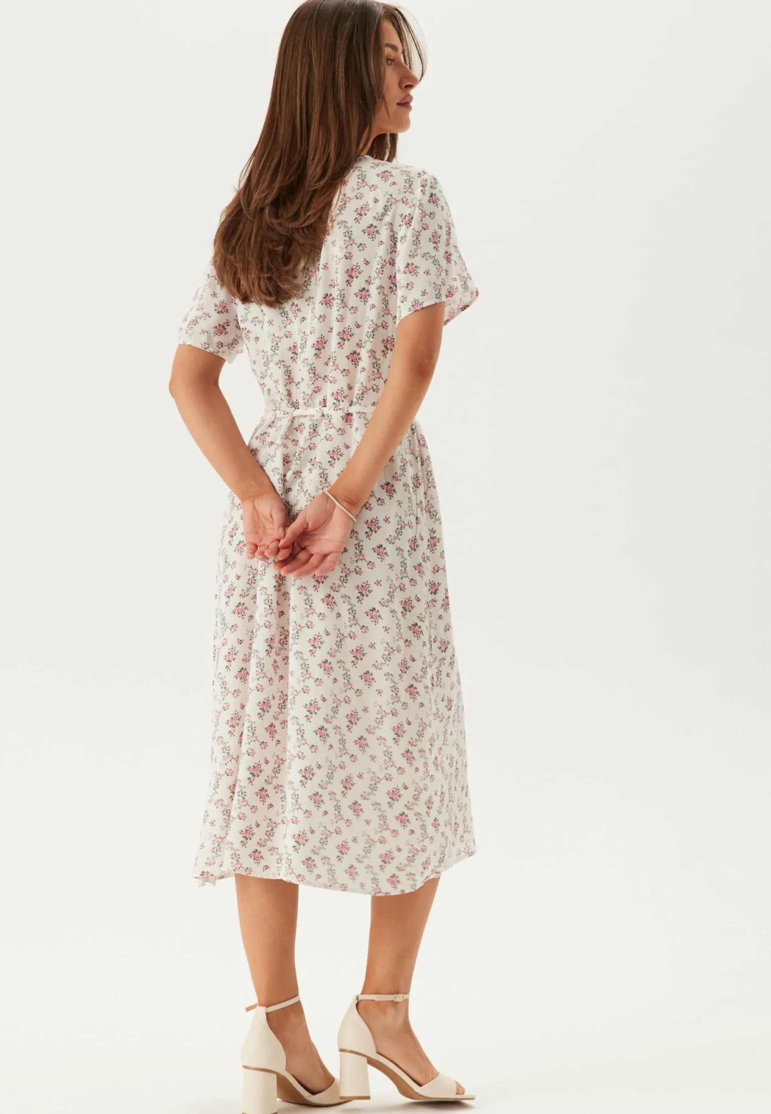 Pcnya Ss V-neck Midi Dress
