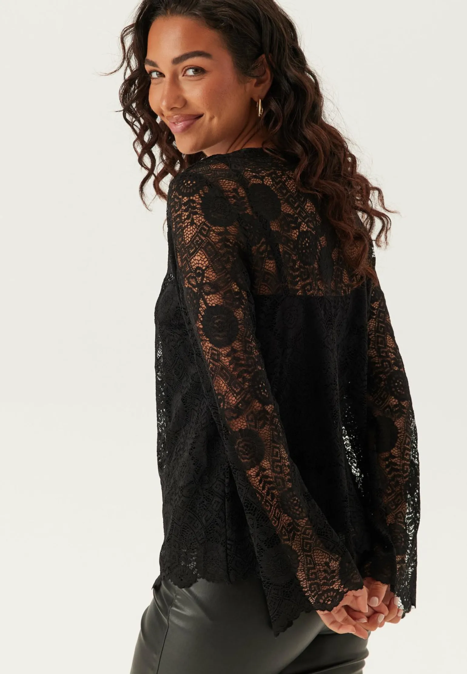 Pcolline Ls Lace O-neck Top