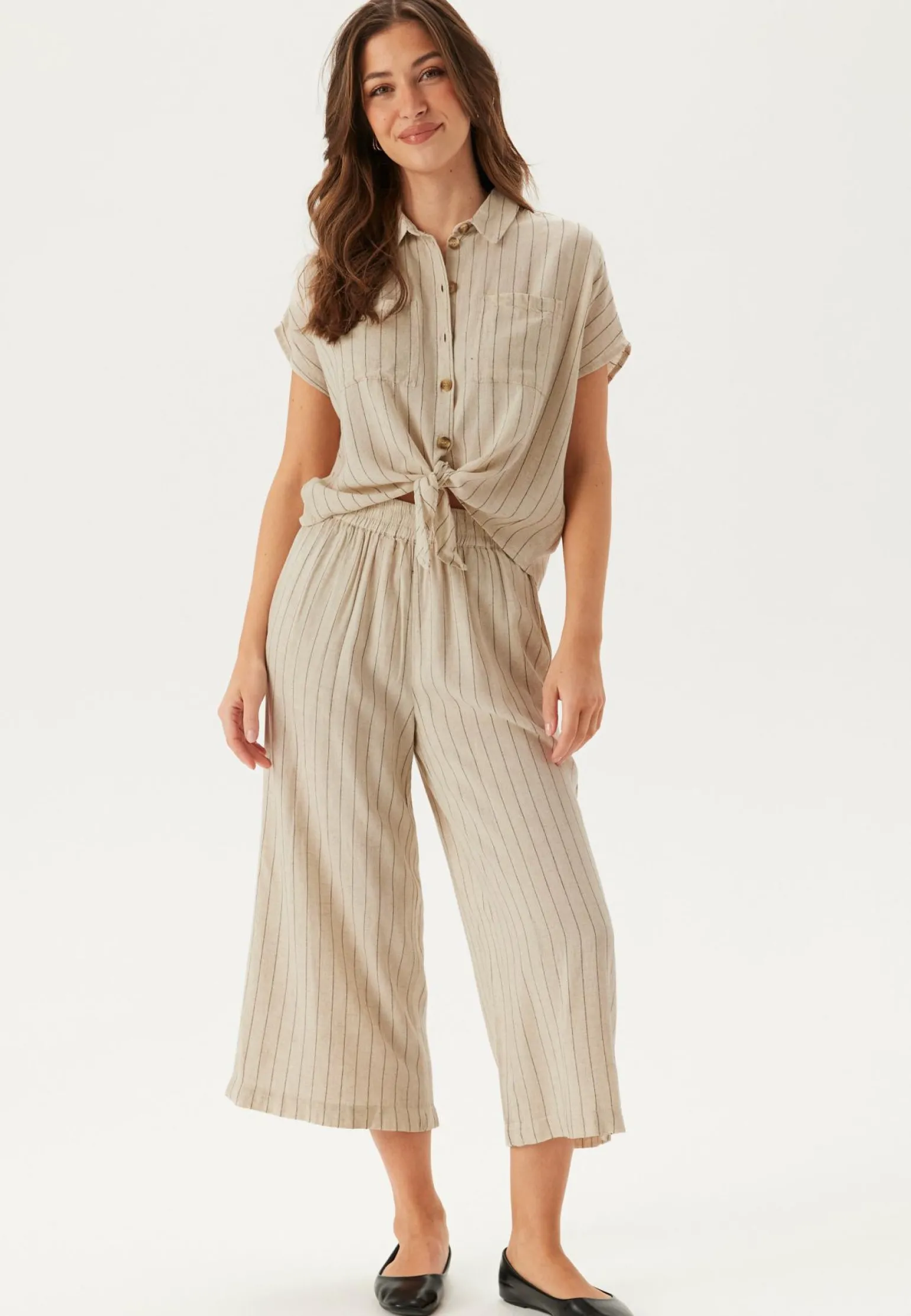 Pcpia Ss Tie Shirt Wvn Noos
