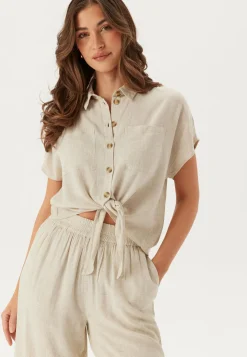 Pcpia Ss Tie Shirt Wvn Noos