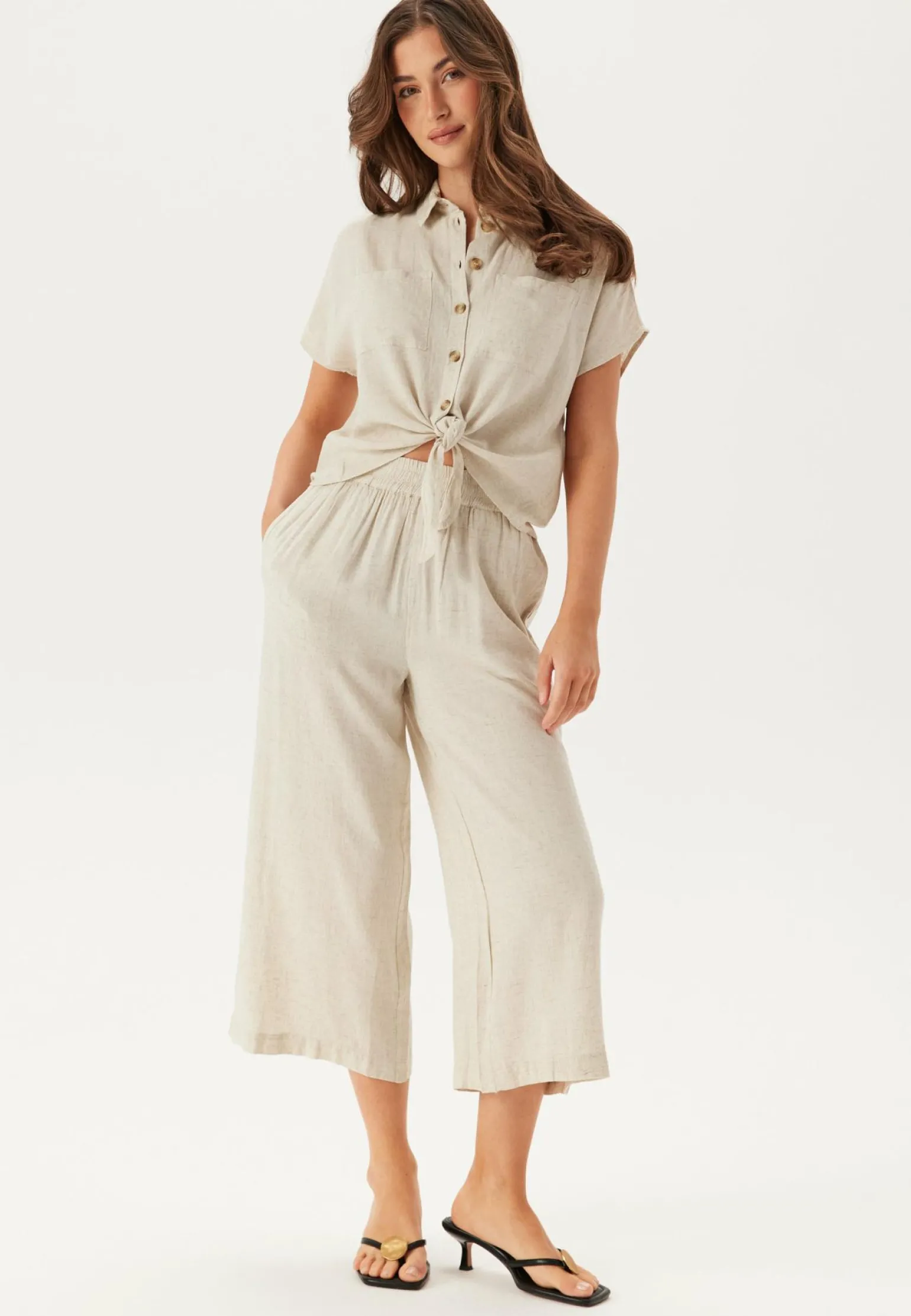 Pcpia Ss Tie Shirt Wvn Noos