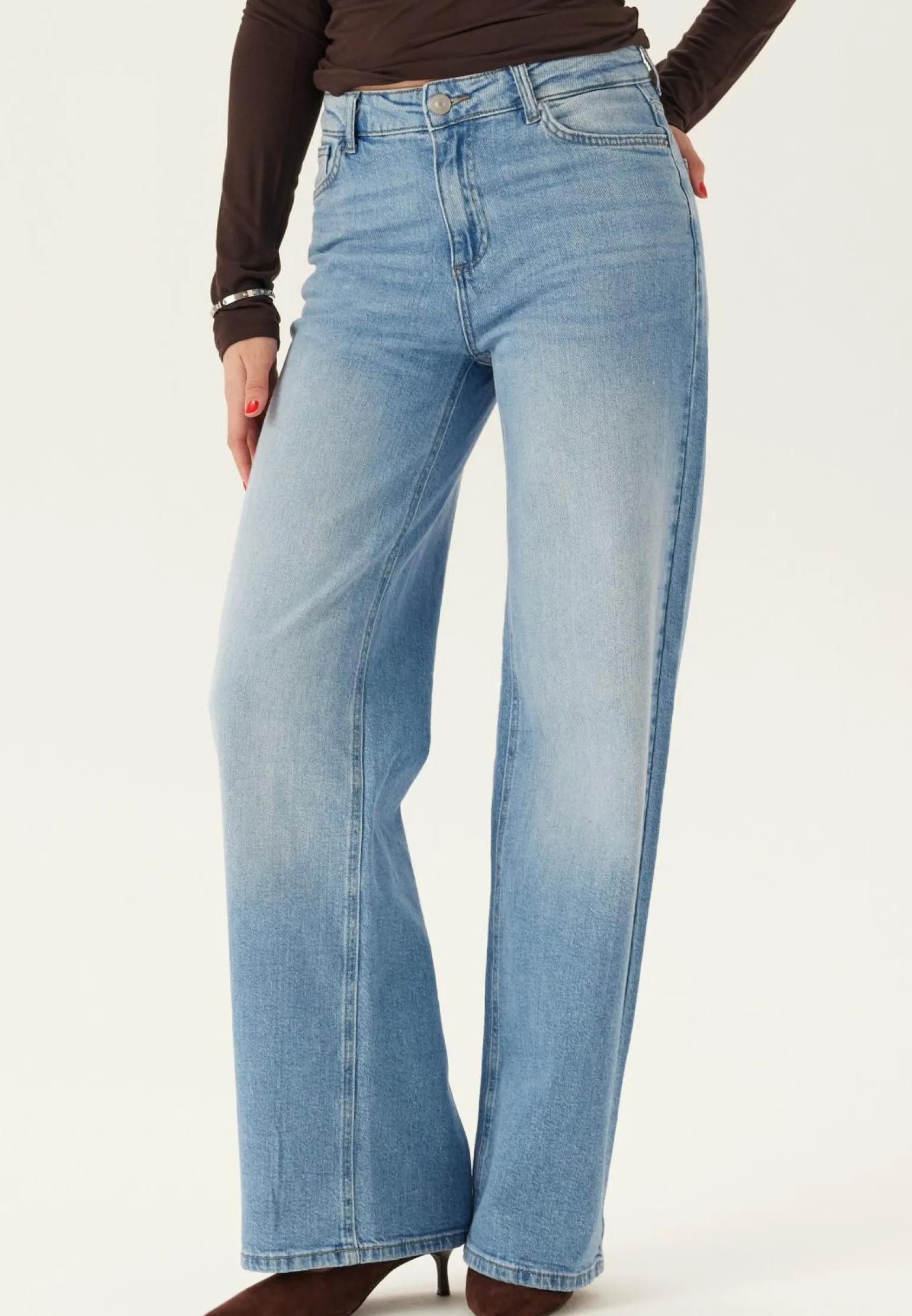 Pcsilke Mw Wide Jeans Noos