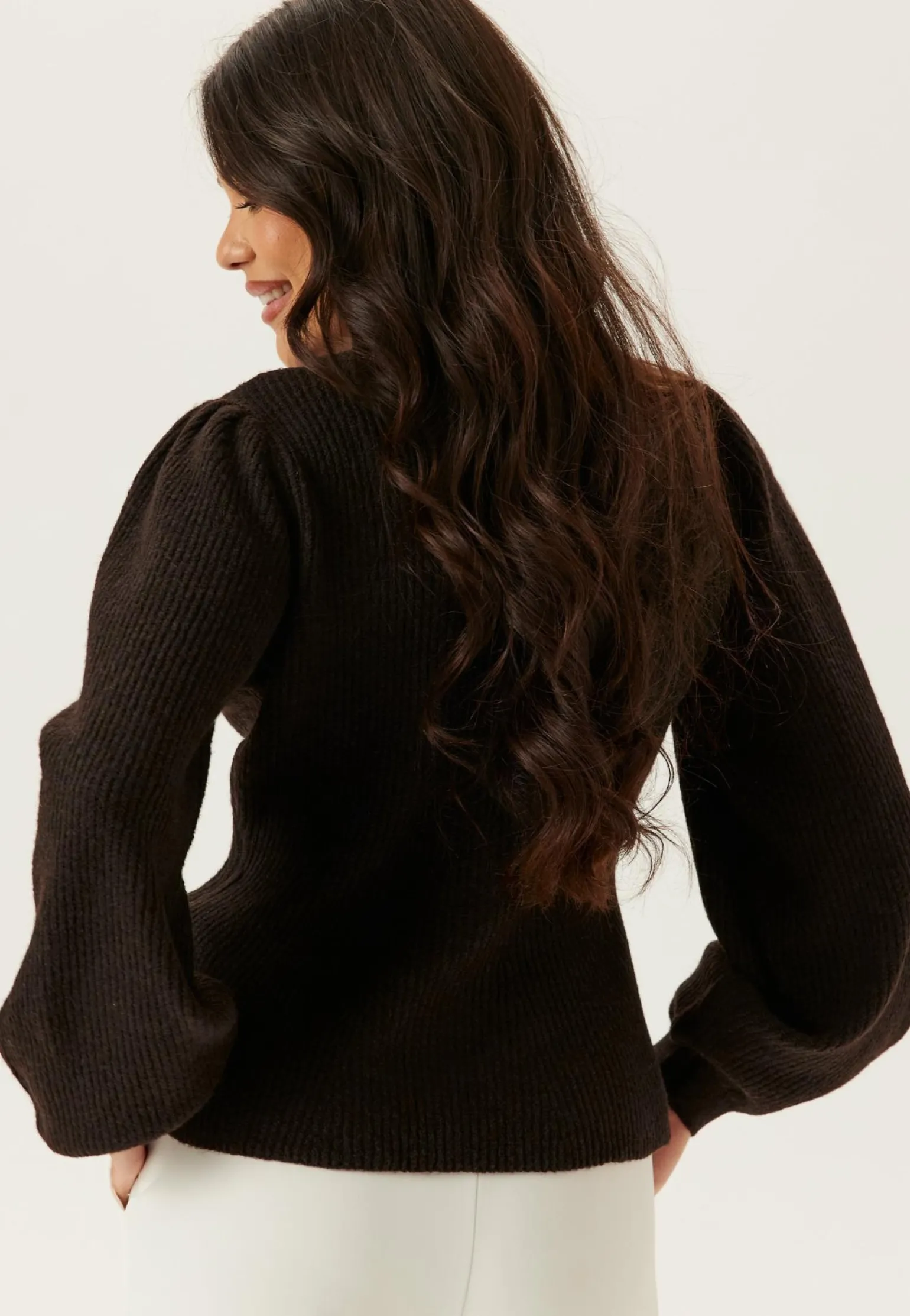 Pcsilly Ls Puff Knit Cardigan