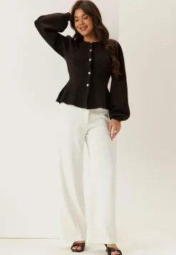 Pcsilly Ls Puff Knit Cardigan