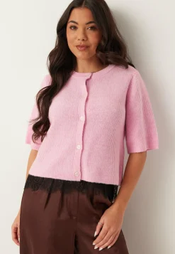 Pcsilly Ss O-neck Knit Cardiga