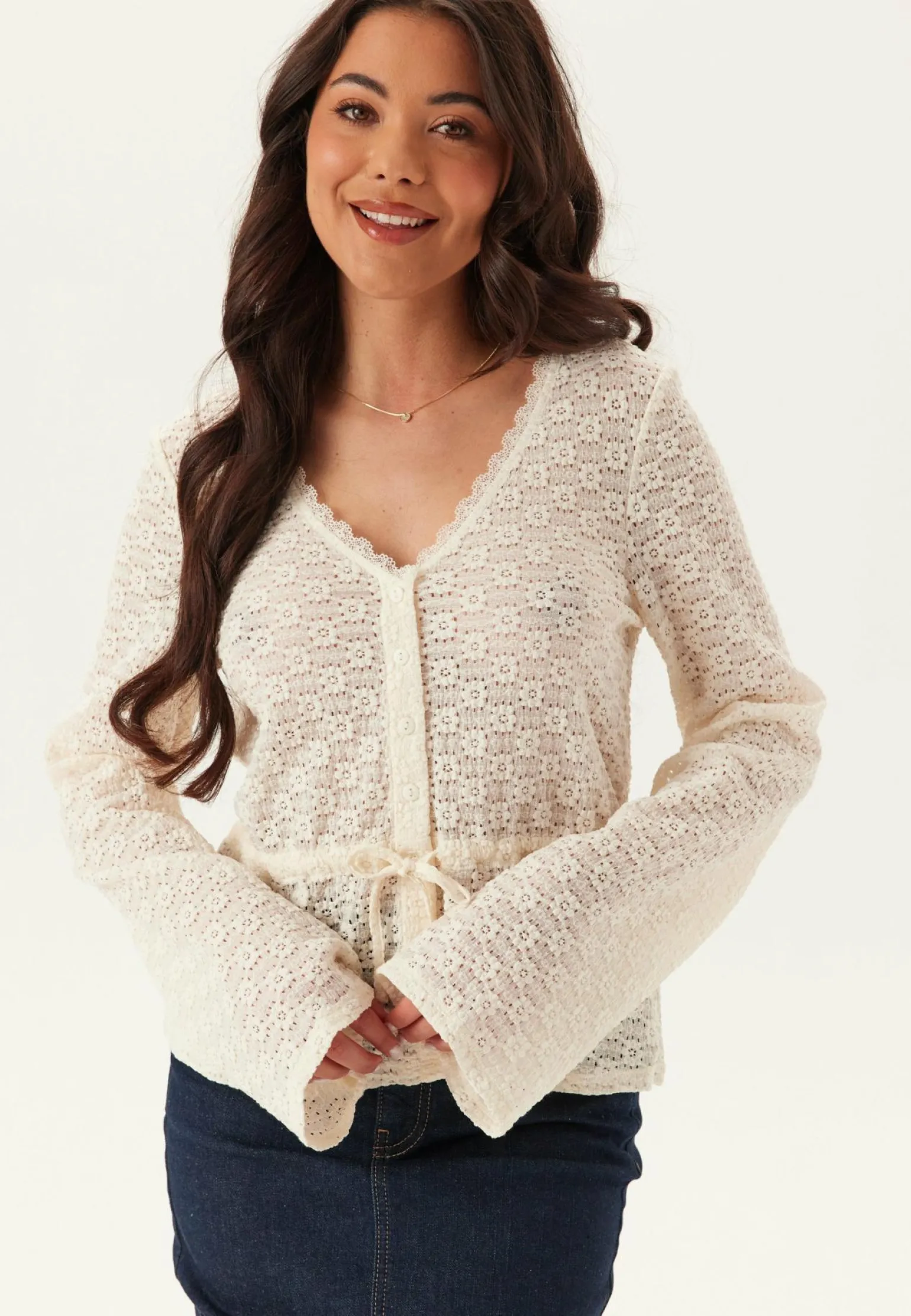 Peplum Lace Cardigan