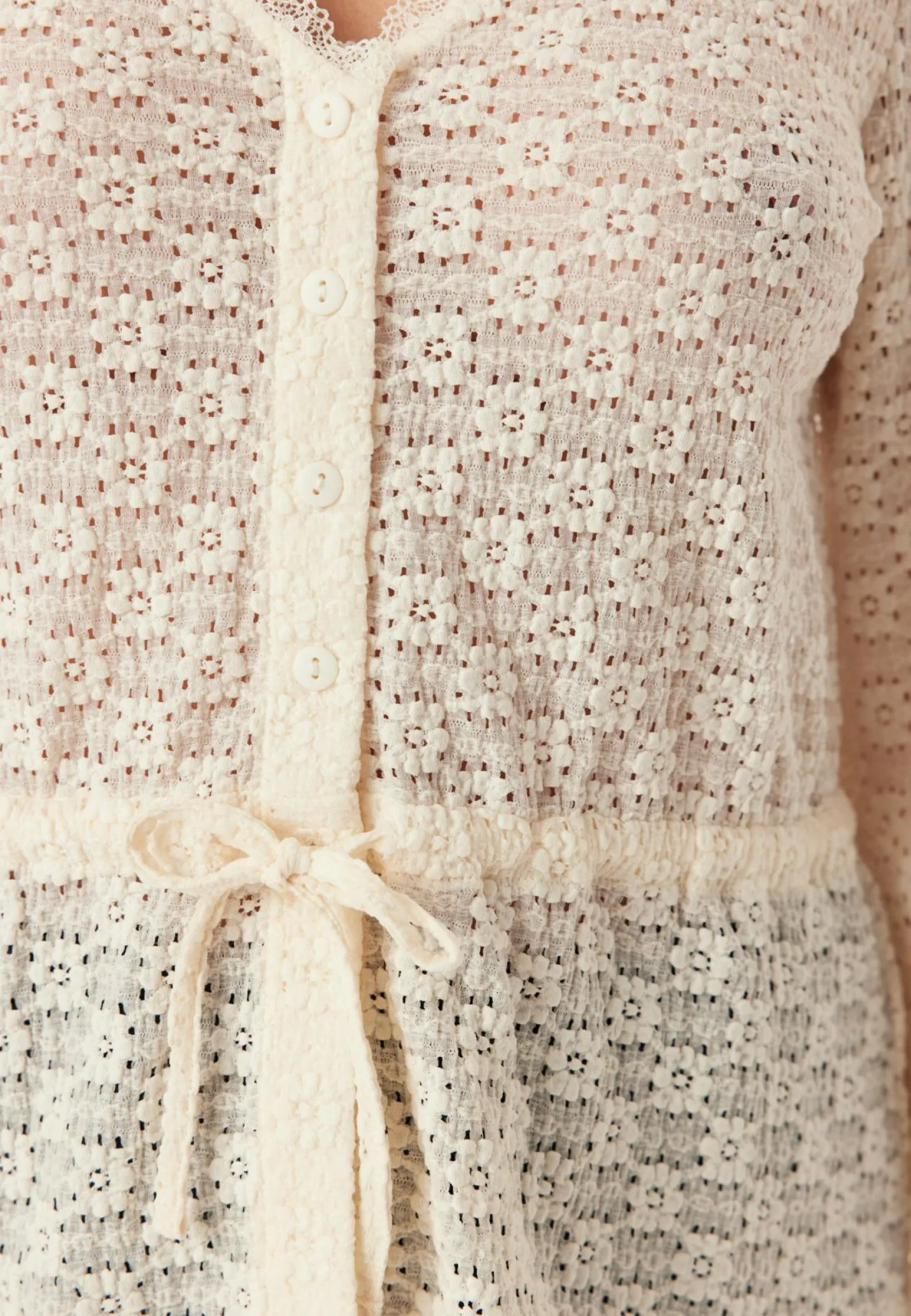 Peplum Lace Cardigan