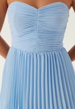 Pleated Bandeau Gown