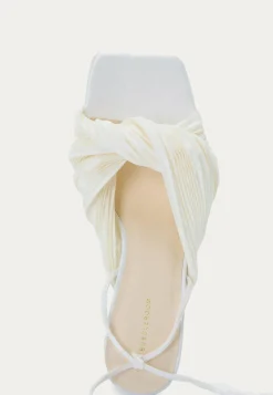 Pleated Front Heeled Sandal