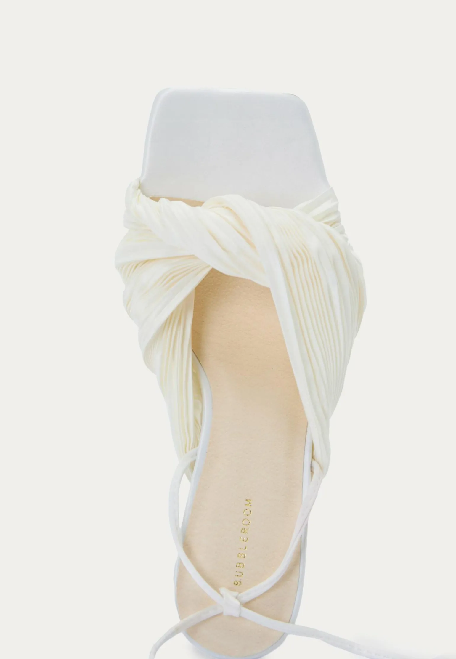 Pleated Front Heeled Sandal