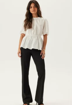 Puff Sleeve Peplum Blouse