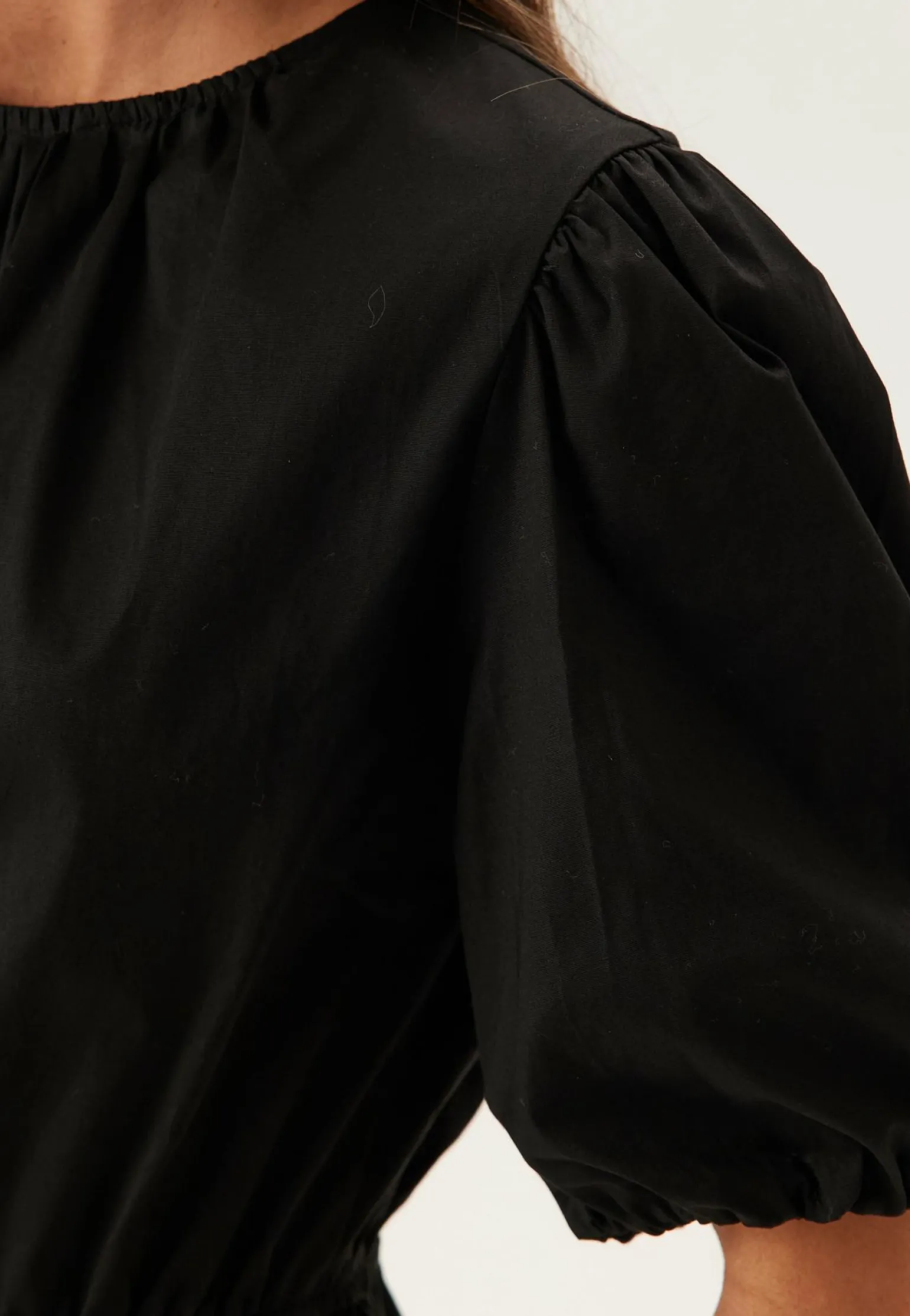 Puff Sleeve Peplum Blouse