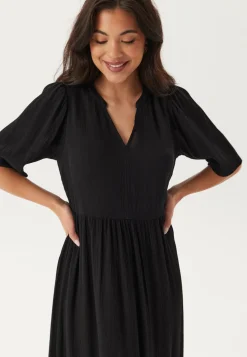 Puff Sleeve Viscose Dress