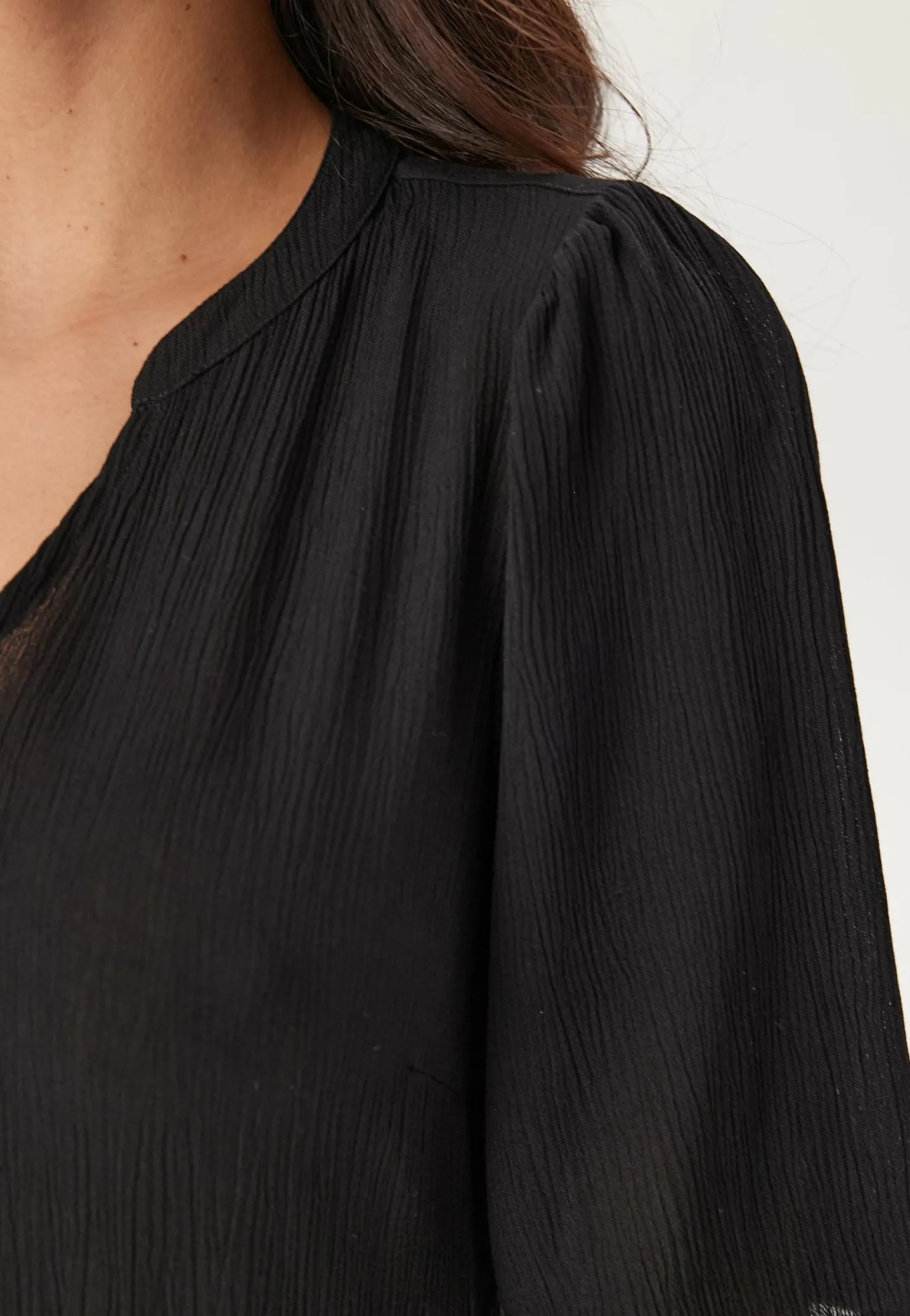 Puff Sleeve Viscose Dress