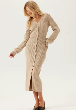 Rib Knitted Cardigan Dress