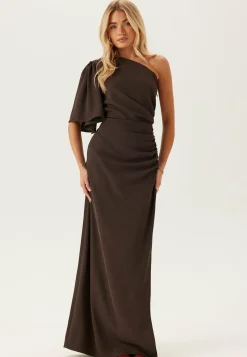 Ruched One Shoulder Gown