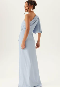 Ruched One Shoulder Gown