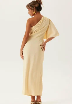 Ruched One Shoulder Midi Dress