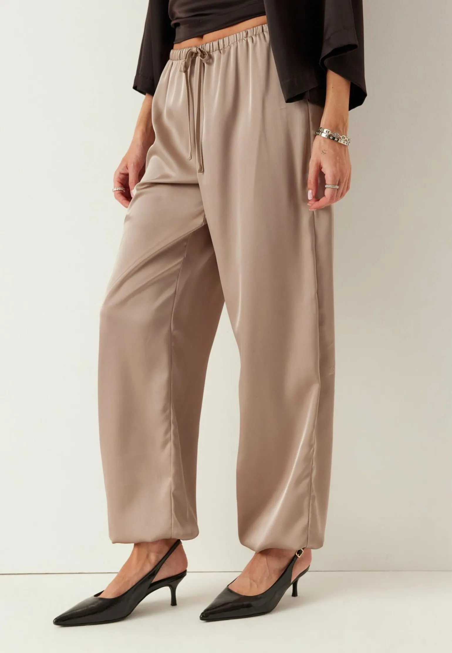 Satin Balloon Trousers