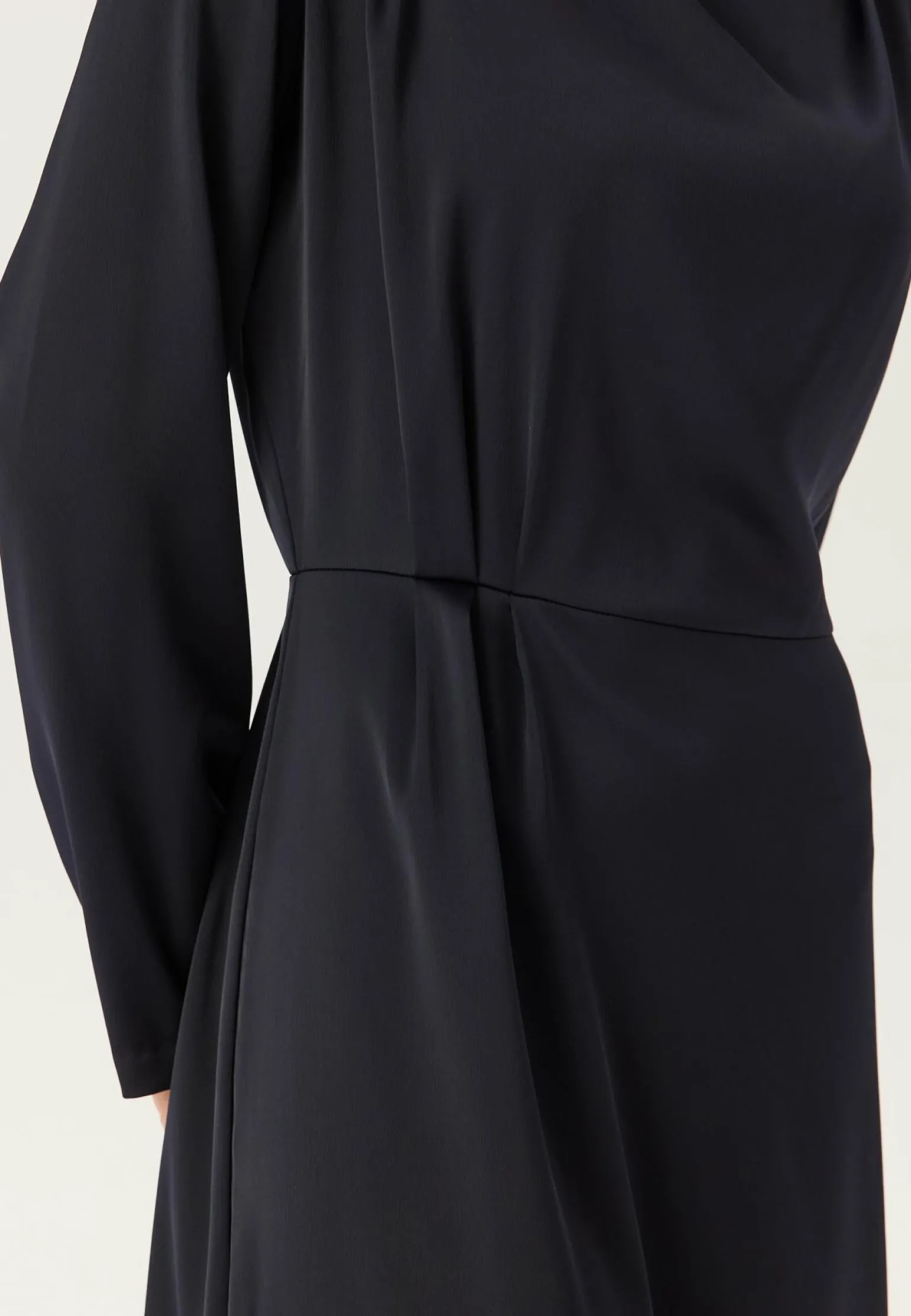 Satin Cowl Neck Midi Dress