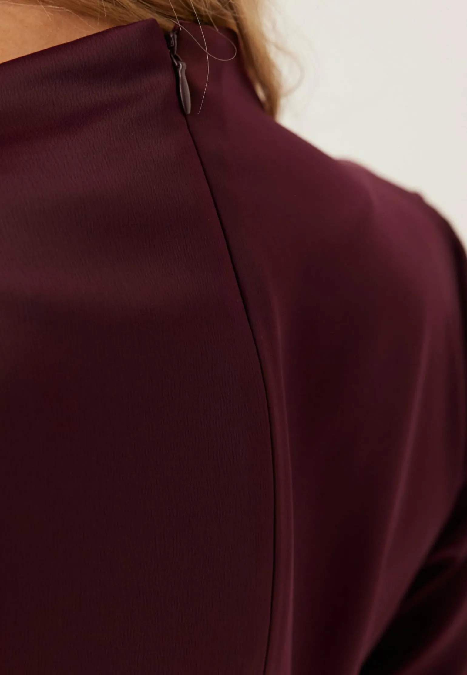 Satin Cowl Neck Midi Dress
