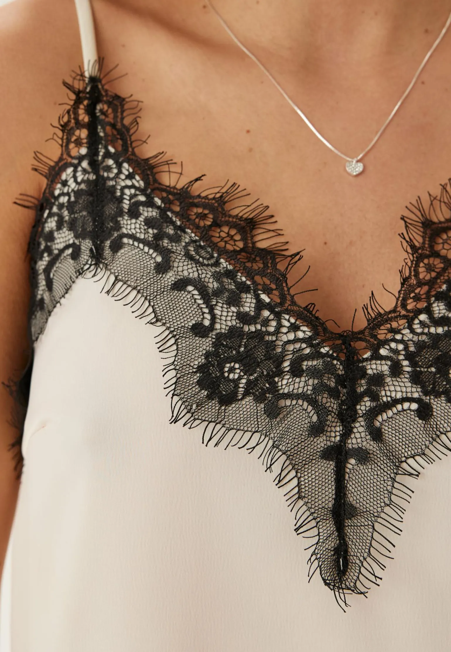 Satin Lace Singlet