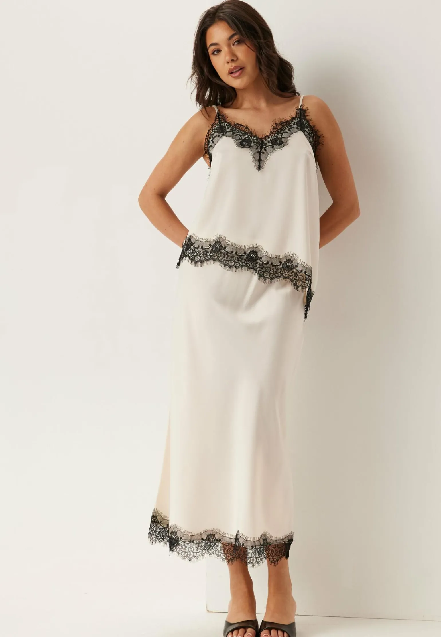 Satin Lace Singlet
