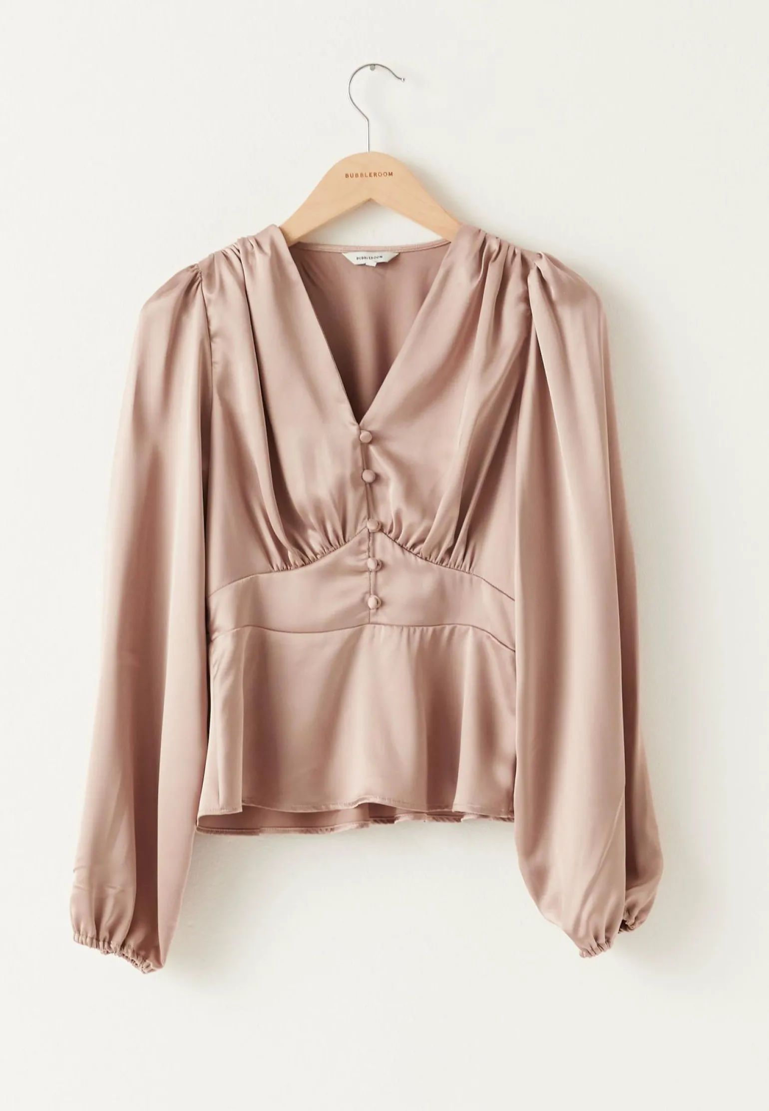 Satin V-neck Blouse