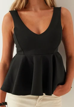 Scuba Peplum Top