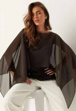 Sheer Chiffon Cape