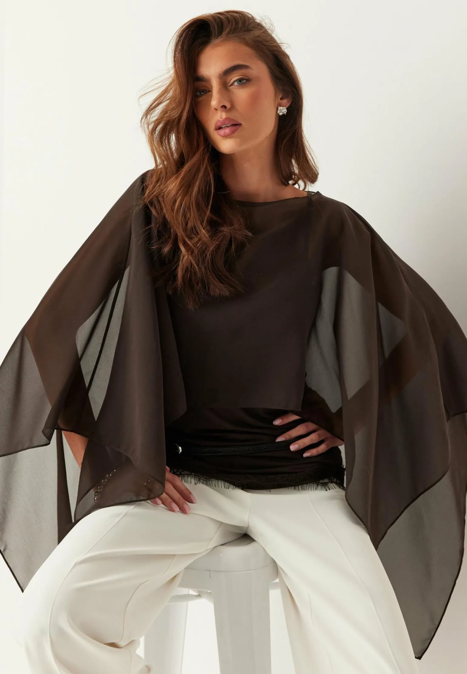 Sheer Chiffon Cape