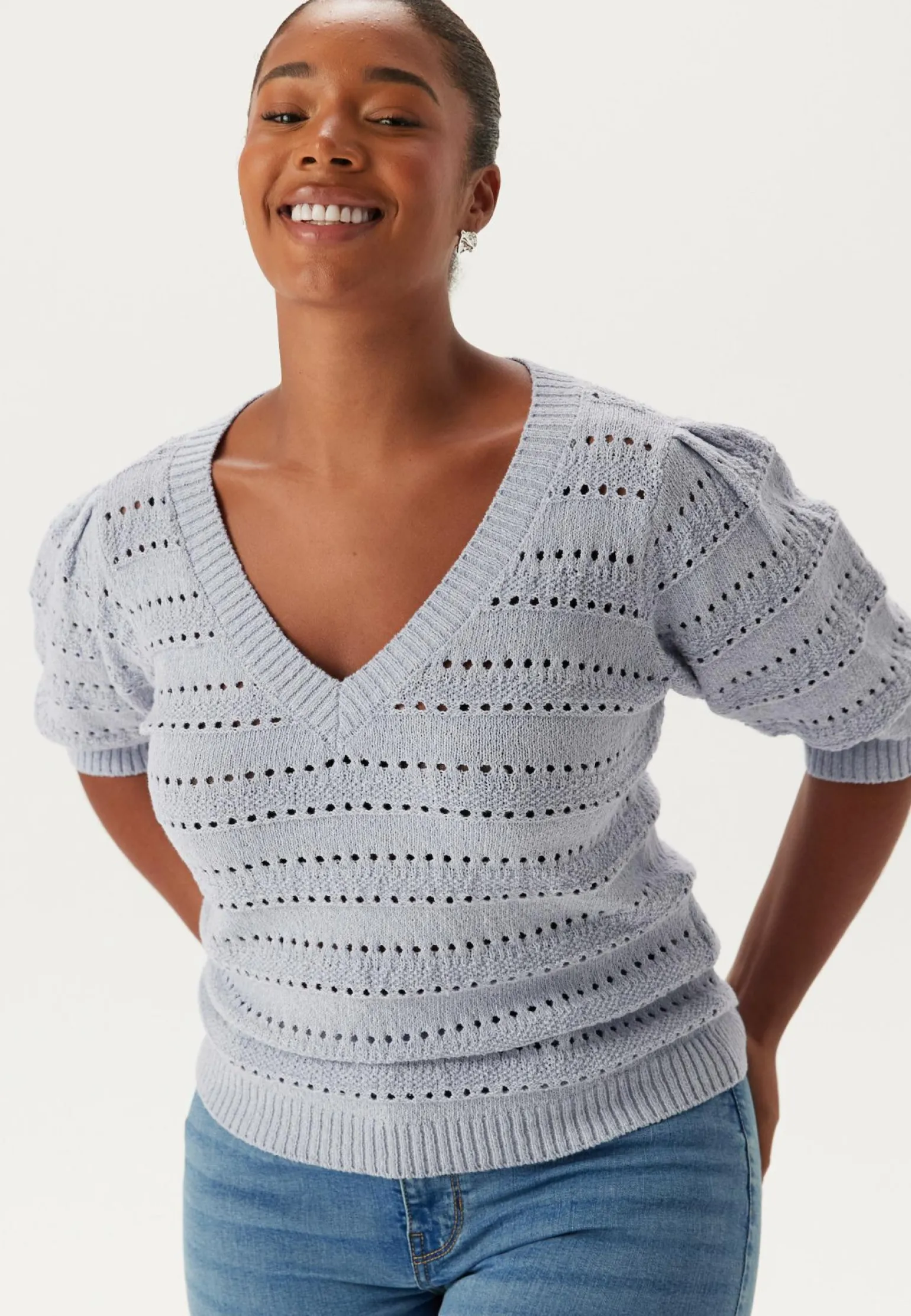 Short Sleeve Knit Sweater