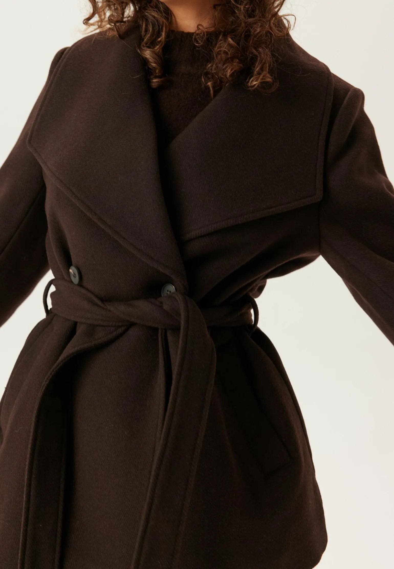 Short Wool Blend Coat