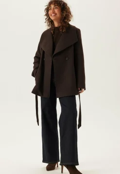 Short Wool Blend Coat
